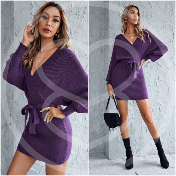 Knit fall autumn sweater dress - Picture 6 of 6